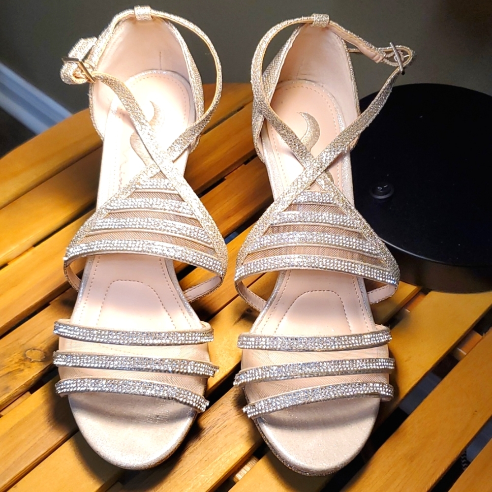 Nina Women's Rhinestone Strappy High Heel Sandals